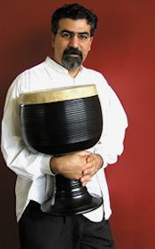 Persian percussionist Houman Pourmehdi